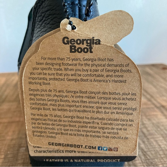 Georgia Boot Men’s Slip & Oil Resistant Work Shoes 7.5 Wide GR270 Romeo NWOB - Picture 12 of 14